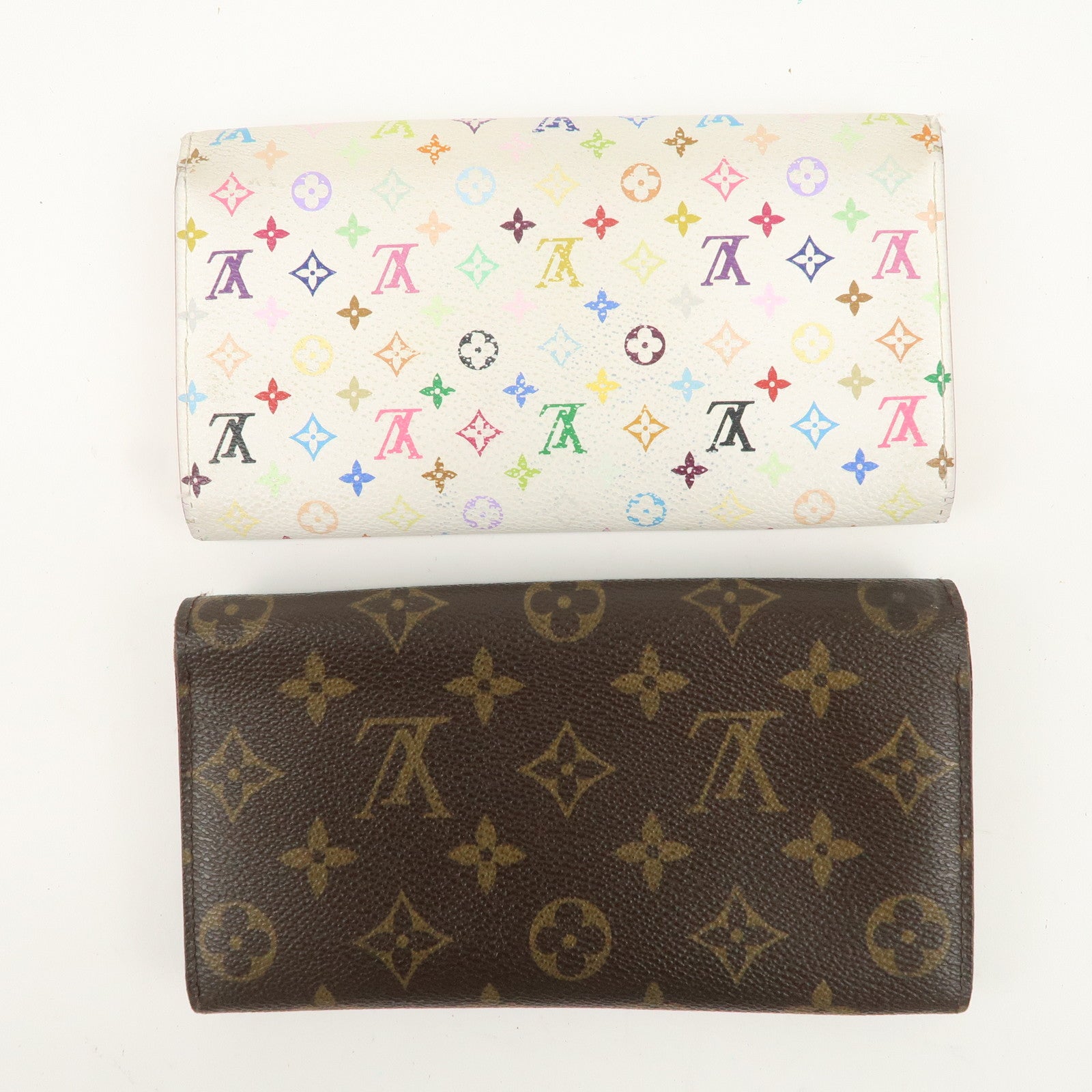 Louis Vuitton Monogram Set of 2 Long Wallet M61734 M93532 Used