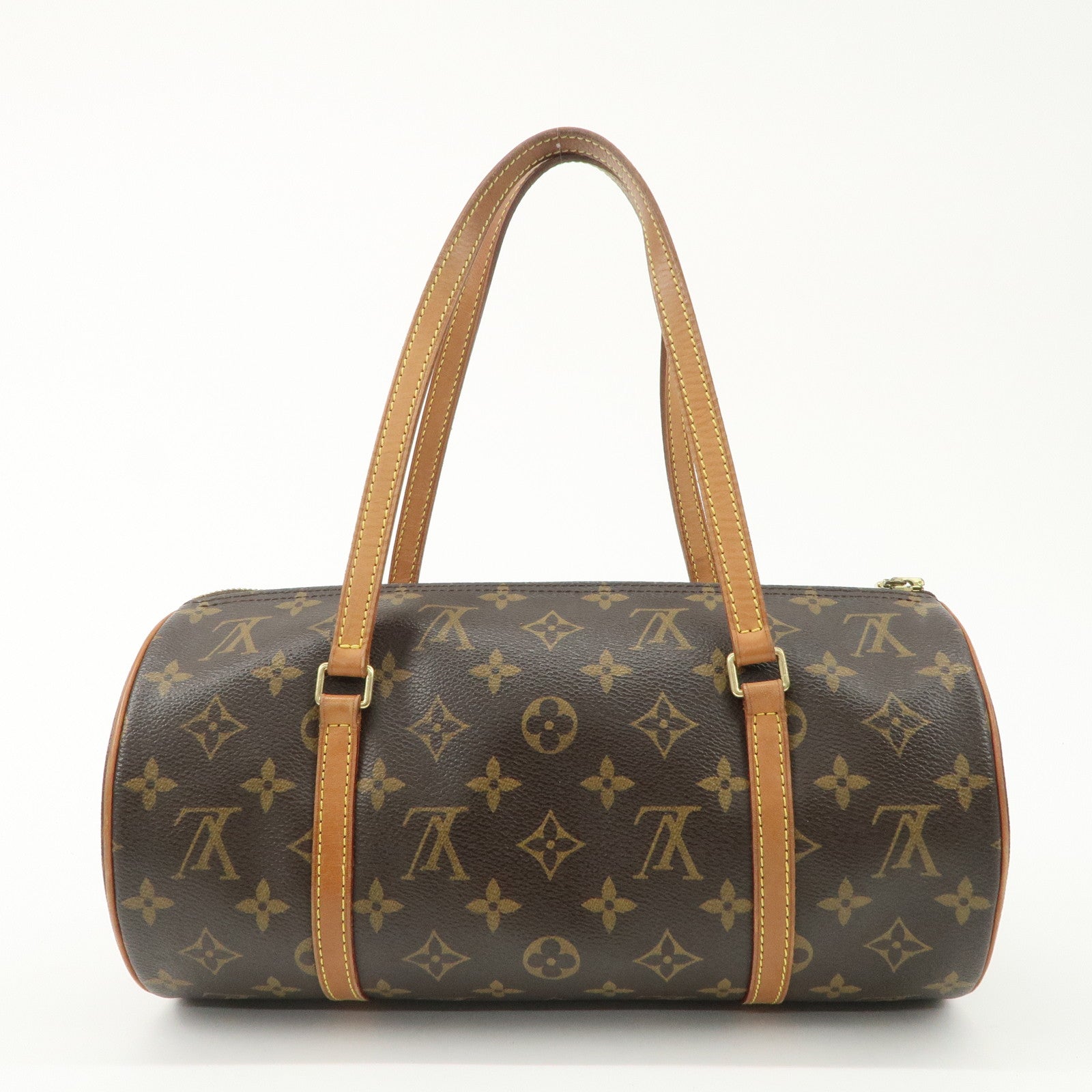 Louis Vuitton Monogram Papillon 30 Hand Bag New Style Brown M51385 Used