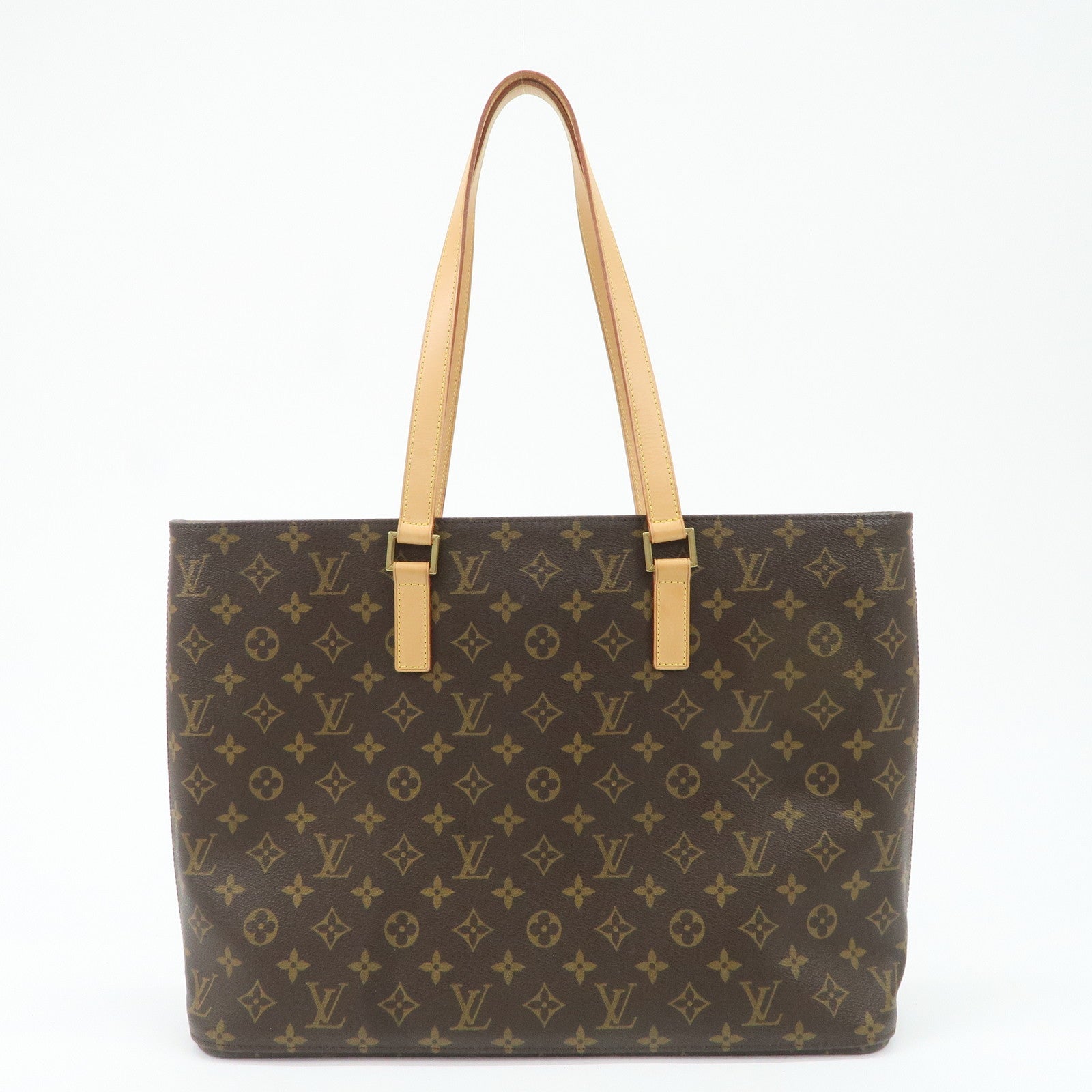 Louis Vuitton Monogram Luco Tote Bag Hand Bag Brown M51155 Used