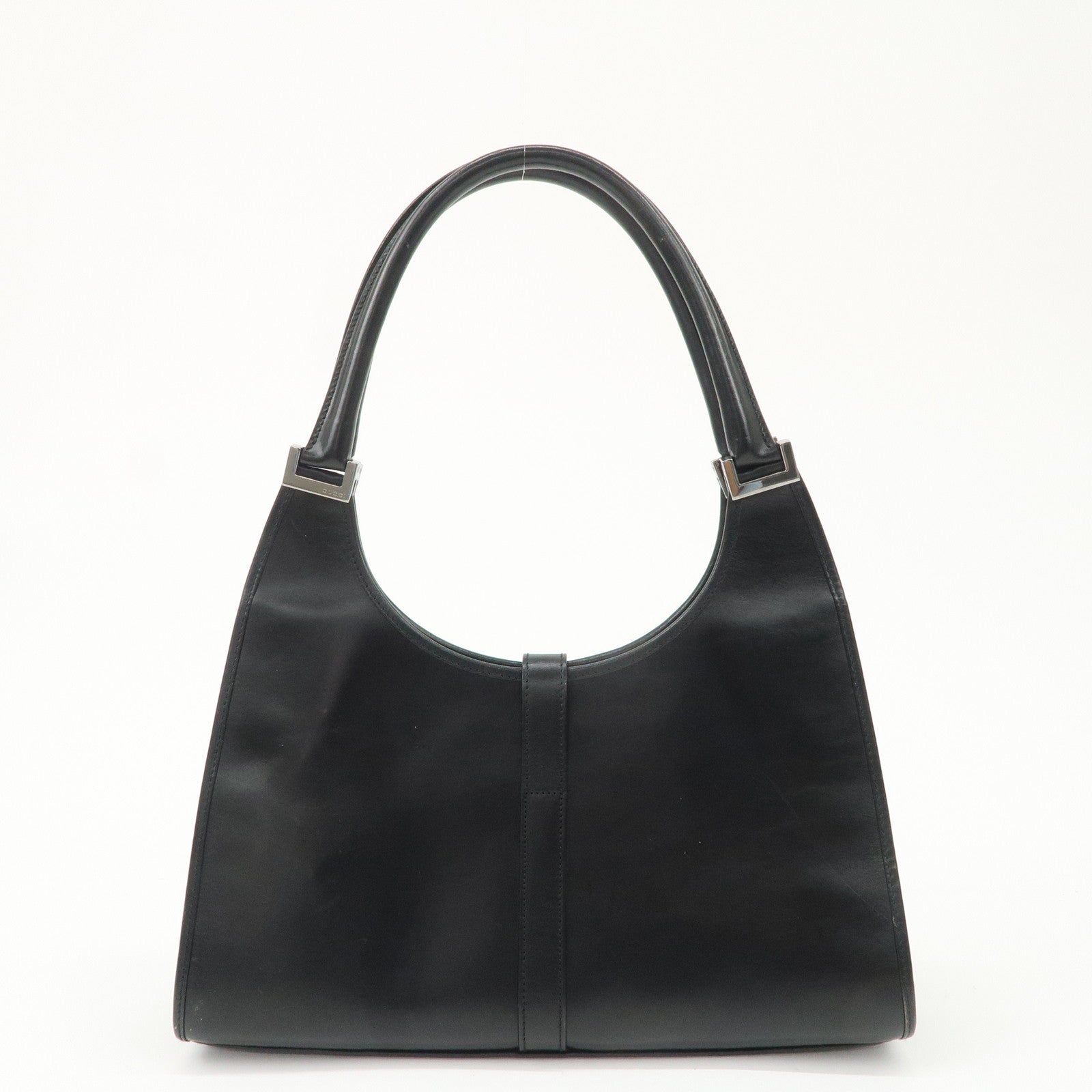 GUCCI Jackie Leather Shoulder Bag Hand Bag Black 002-1067 Used