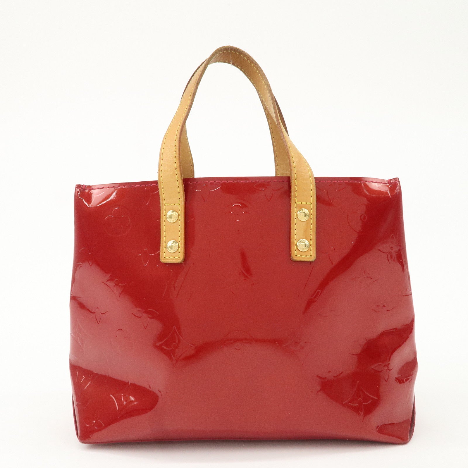 Louis Vuitton Monogram Vernis Lead PM Hand Bag Red M91990 Used