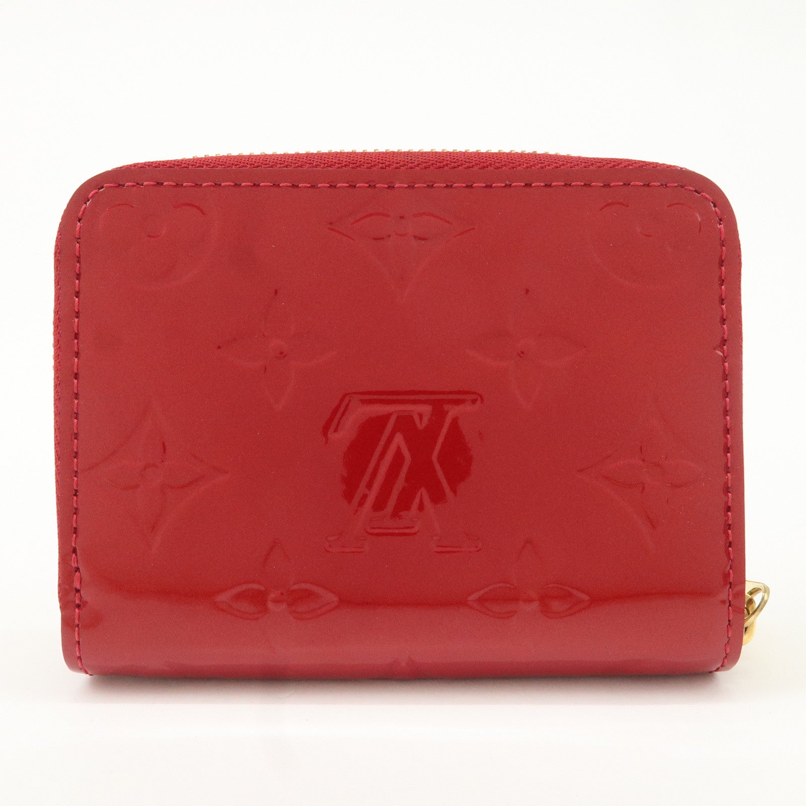 Louis Vuitton Monogram Vernis Zippy Coin Purse M93608 Red Used
