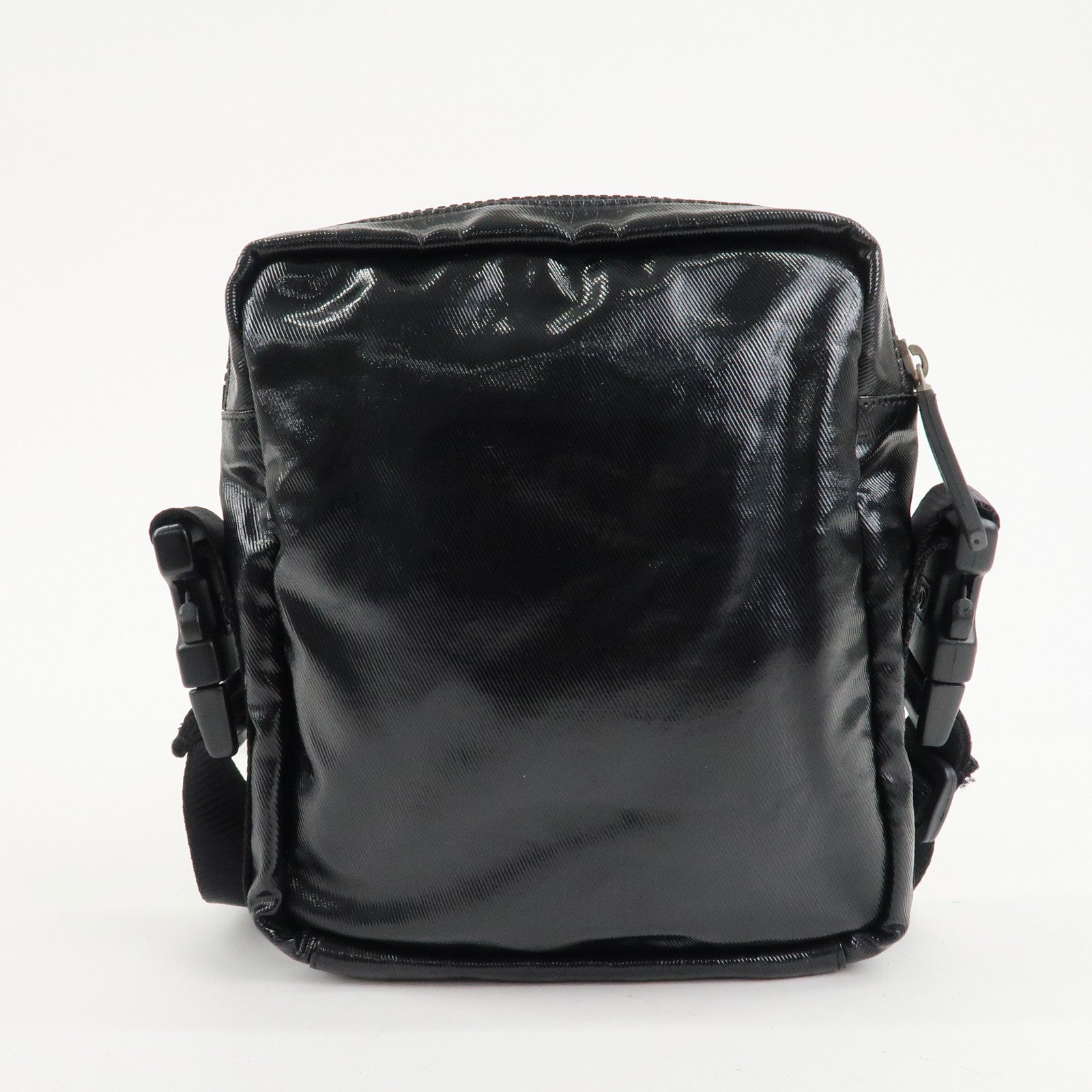 CHANEL Sports Enamel Coated Canvas COCO Mark Shoulder Bag A26568 Used