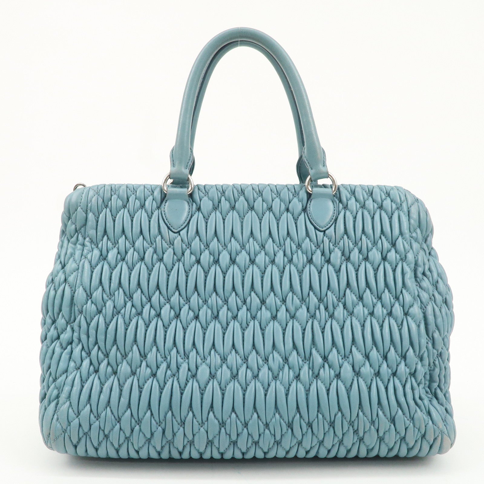 MIU MIU Matelasse Nappa Crystal Leather 2WAY Bag RN0958 Used