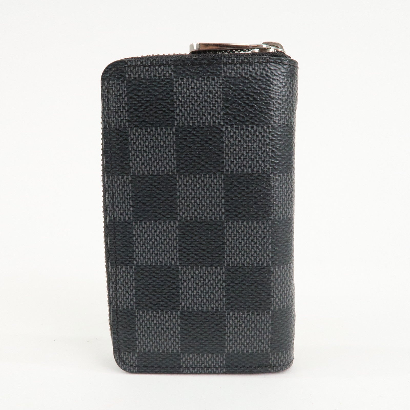 Louis Vuitton Damier Graphite Zippy Coin Purse Coin Case N63076 Used