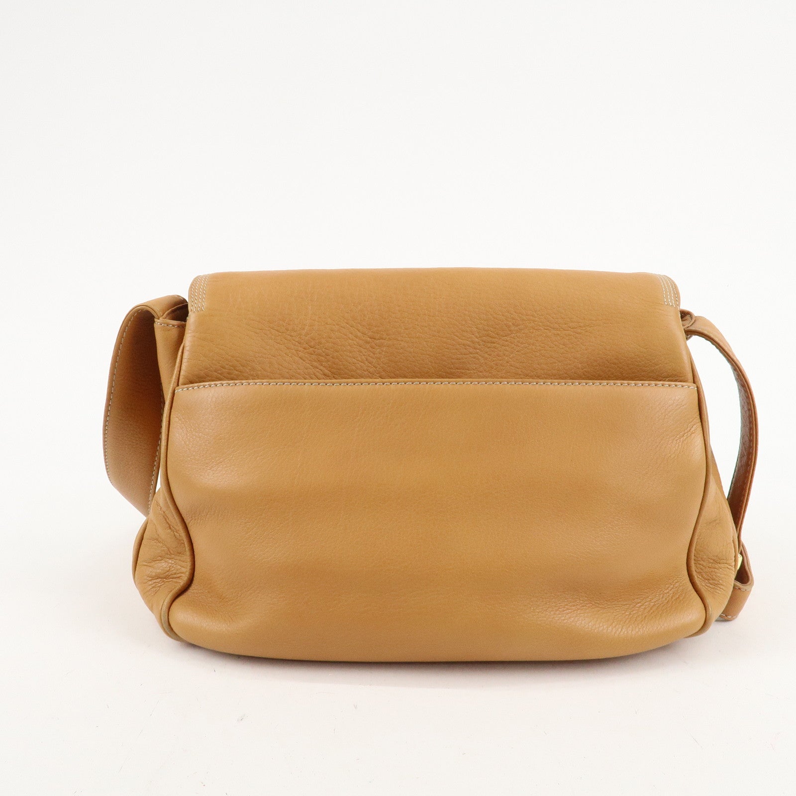 LOEWE Anagram Leather Shoulder Bag Crossbody Bag Brown Used