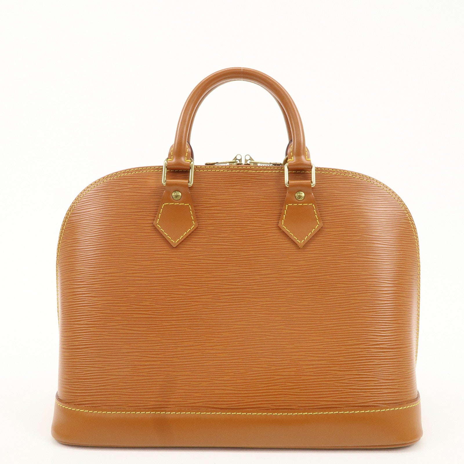Louis Vuitton Epi Alma Leather Hand Bag Zipang Gold M52148 Used
