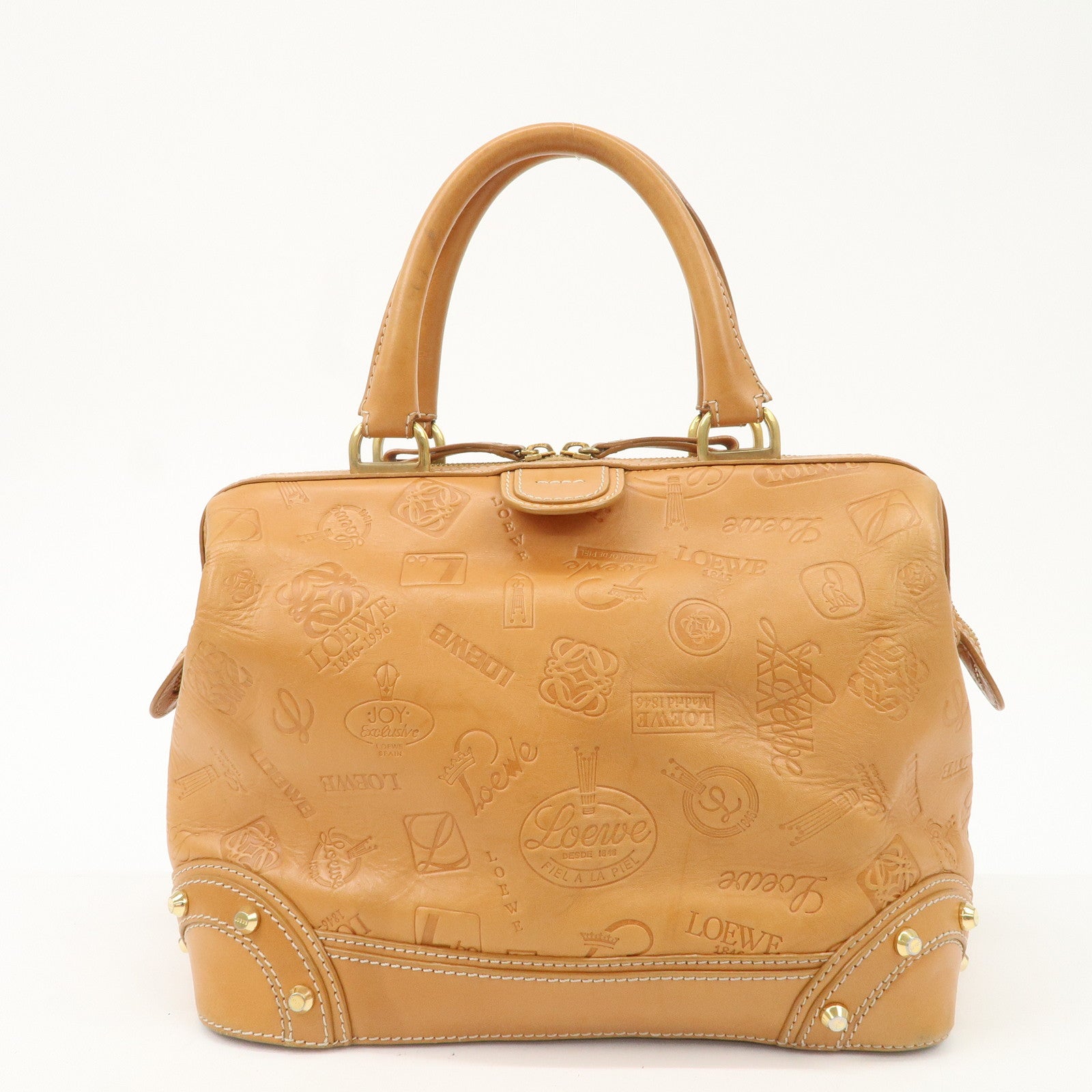 LOEWE Leather Doctor's Bag Boston Bag 160th Anniversary Used