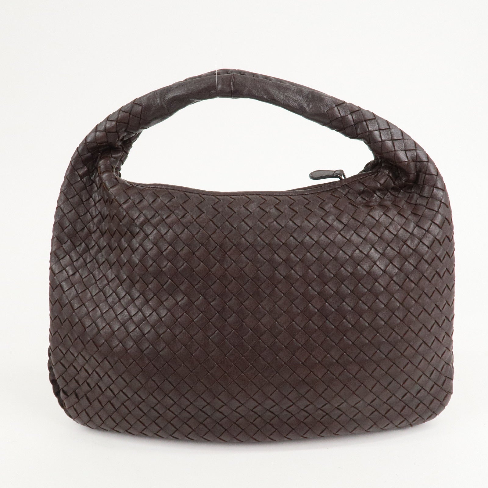 BOTTEGA VENETA Hobo Intrecciato Leather Shoulder Bag Brown 115653 Used
