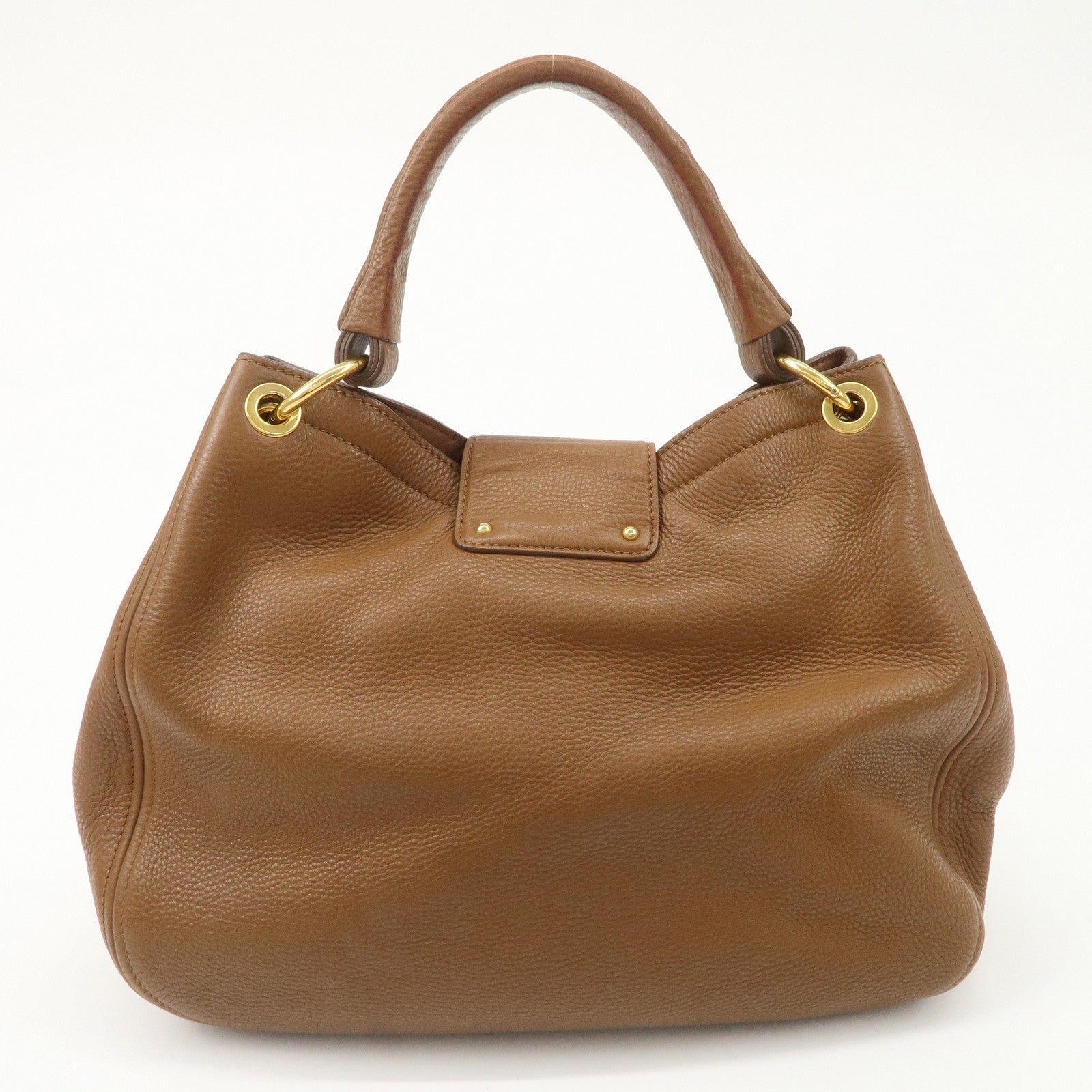 MIU MIU Leather 2WAY Bag Shoulder Bag Brown Used