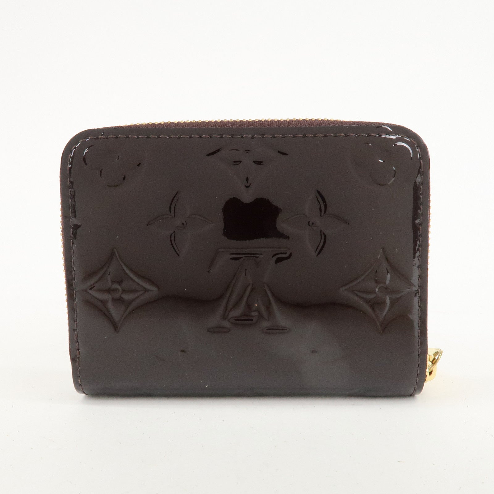Louis Vuitton Monogram Vernis Zippy Coin Purse Amarante M93607 Used