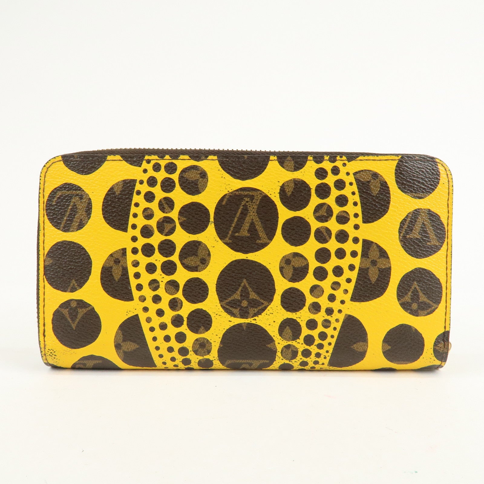 Louis Vuitton Monogram Zippy Wallet Pumpkin Dots Jaune M60449 Used