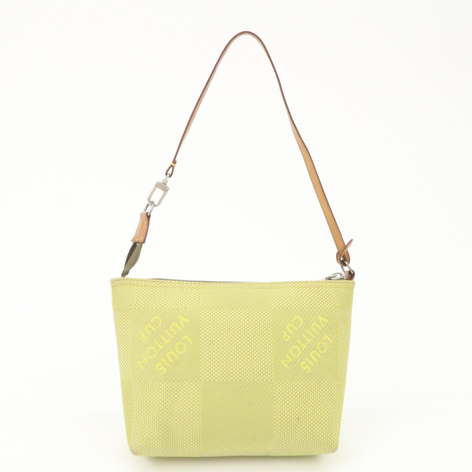 Louis Vuitton Damier Geant Volunteer Pouch Lime Yellow Used
