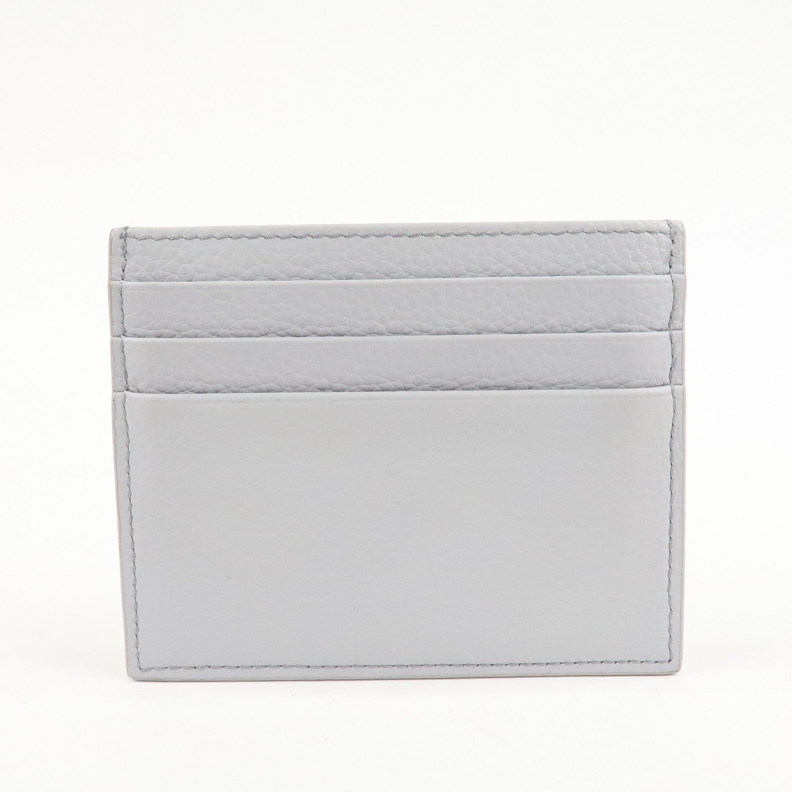 MIU MIU leather Card Case Coin Case Light Gray 5MC081 Used