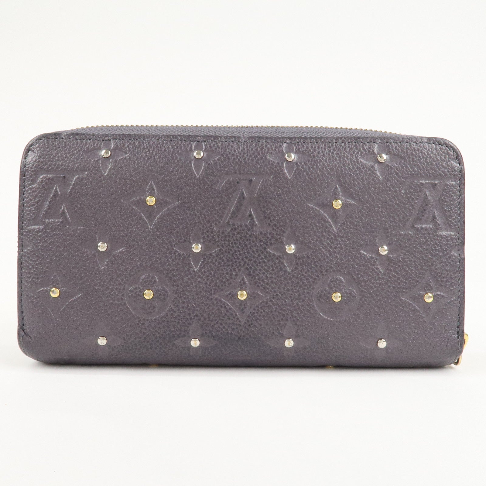 Louis Vuitton Empreinte Zippy Studs Wallet Gris Silver M62209 Used