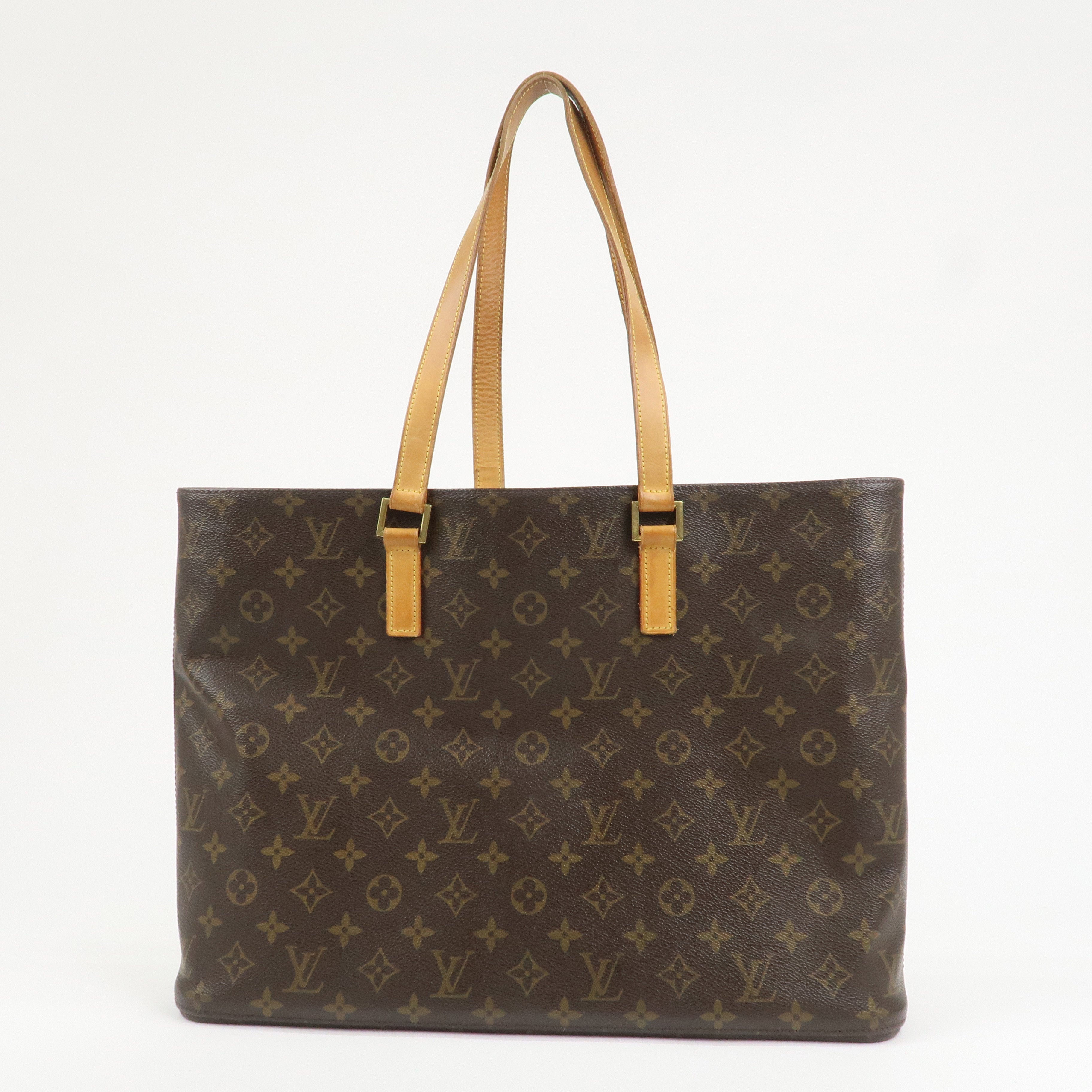 Louis Vuitton Monogram Luco Tote Bag Hand Bag Brown M51155 Used