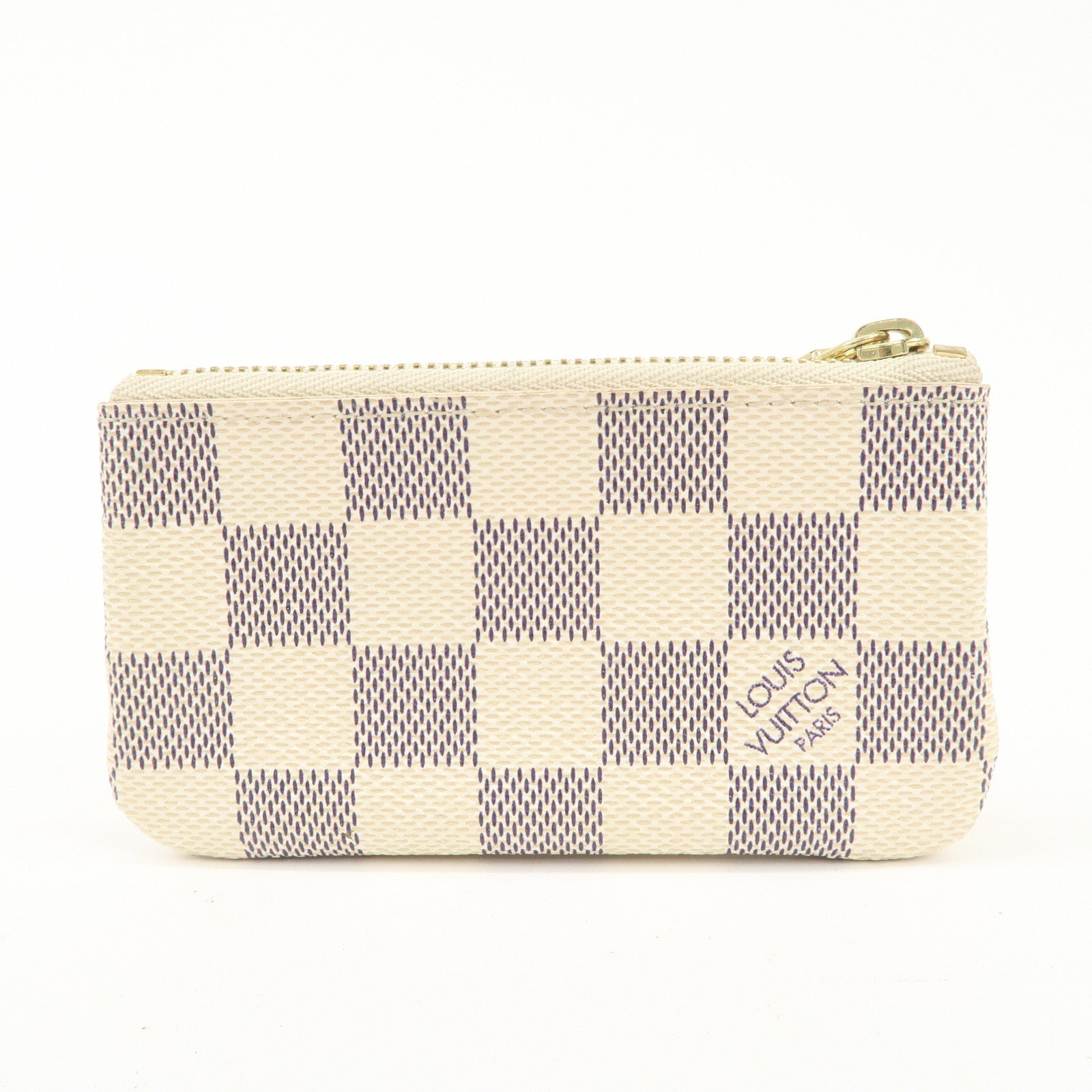 Louis Vuitton Damier Azur Pochette Cles Coin Case N62659 Used