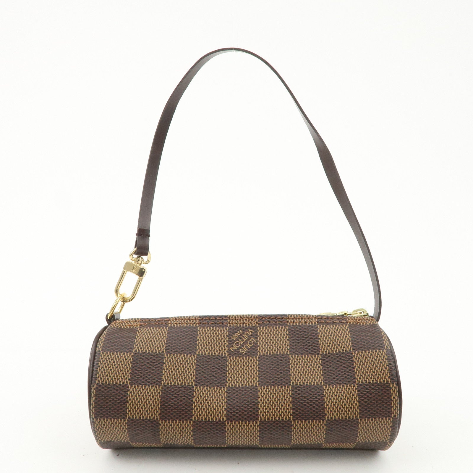 Louis Vuitton Damier Ebene Mini Pouch for Papillon Bag Brown Used