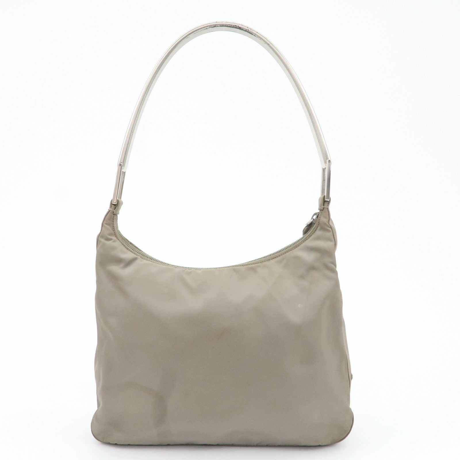 PRADA Nylon Shoulder Bag Gray Used
