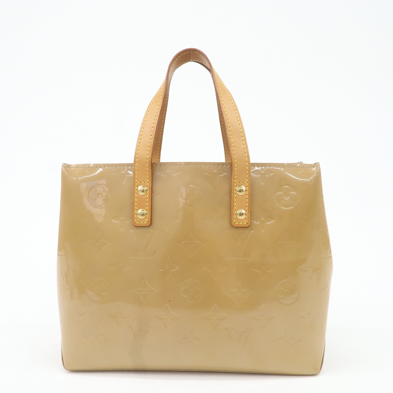 Louis Vuitton Monogram Vernis Lead PM Hand Bag Noisette M91334 Used