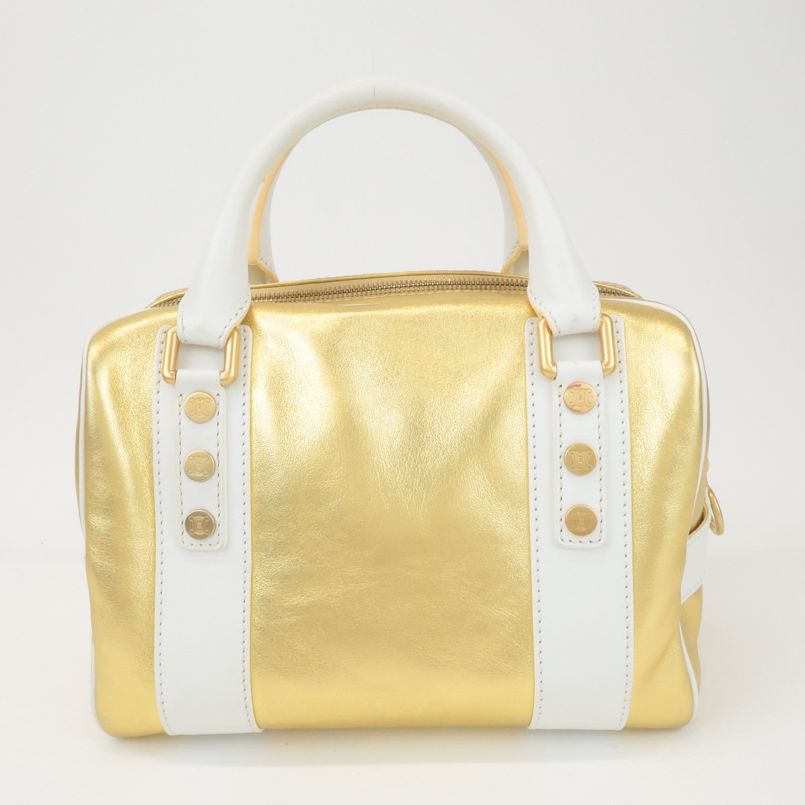 CELINE Macadam Leather Boston Bag 2004 Limited Edition Used