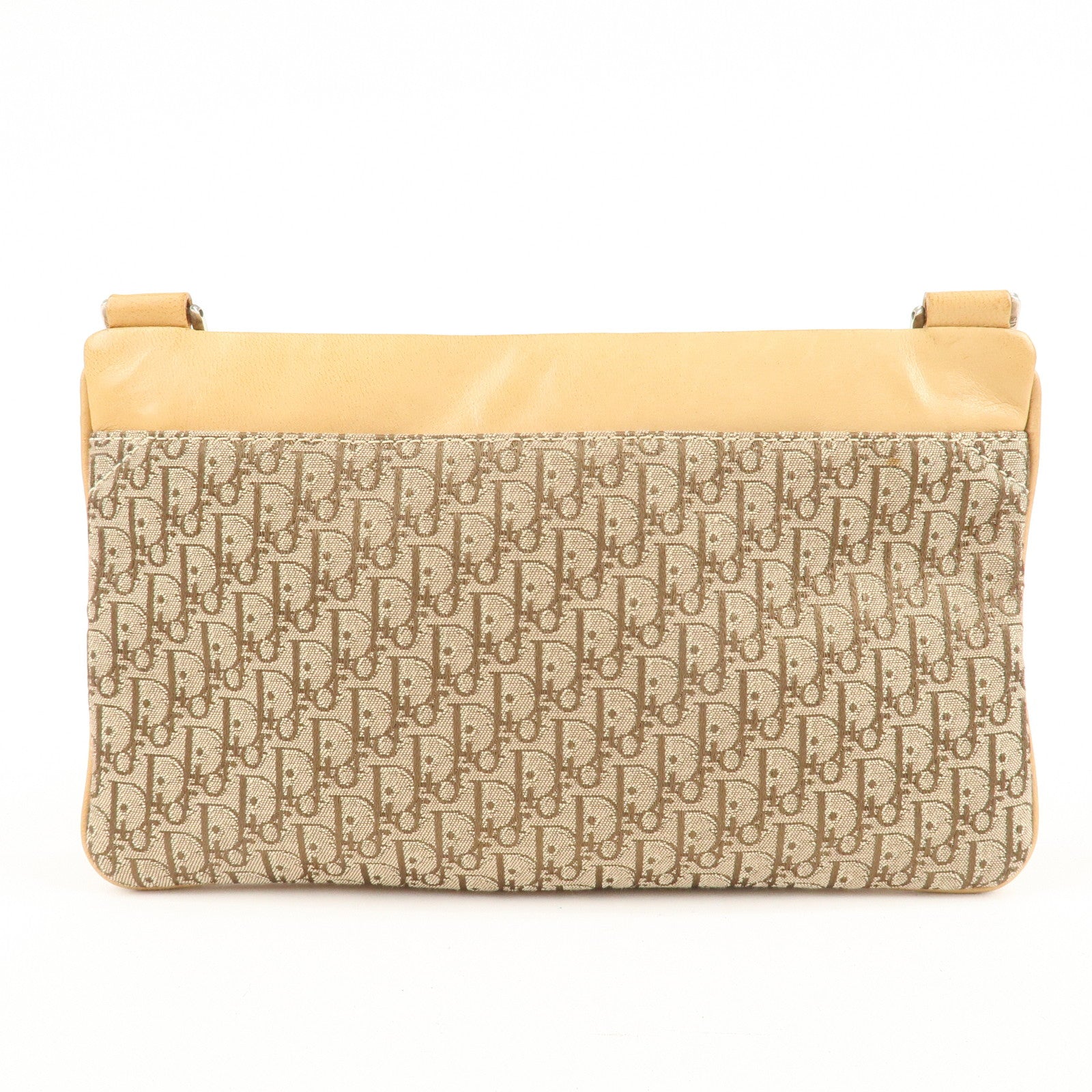 Christian Dior Street Chic Trotter Canvas Leather Shoulder Bag Used