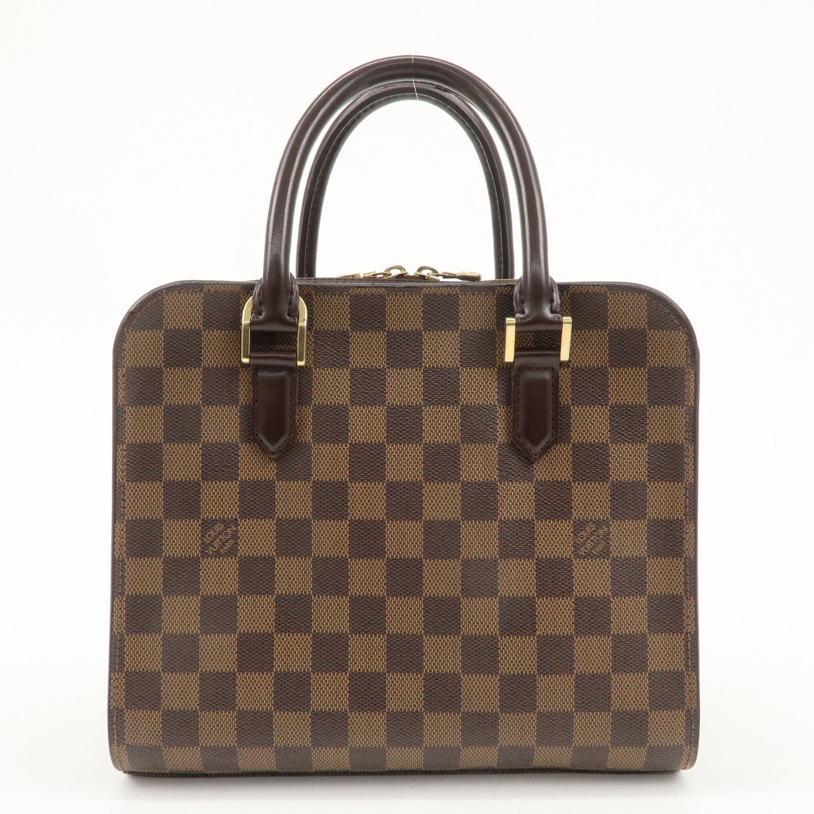 Louis Vuitton Damier Ebene Triana Hand Bag Brown N51155 Used