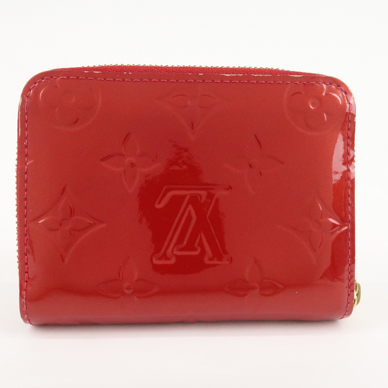 Louis Vuitton Monogram Vernis Zippy Coin Purse M93608 Red Used