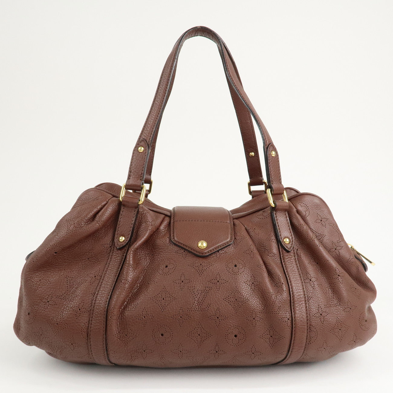 Louis Vuitton Monogram Mahina Lunar Hand Bag GM Acajou M95970 Used