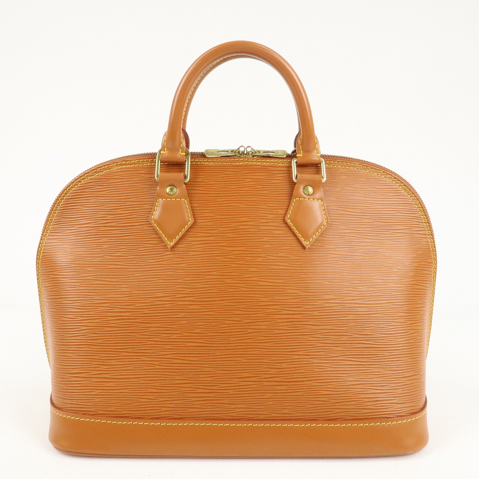 Louis Vuitton Epi Alma Leather Hand Bag Zipangu Gold M52148 Used