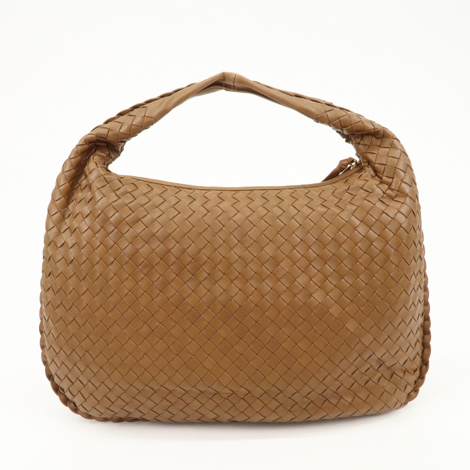 BOTTEGA VENETA Hobo Intrecciato Leather Shoulder Bag Brown 115653 Used