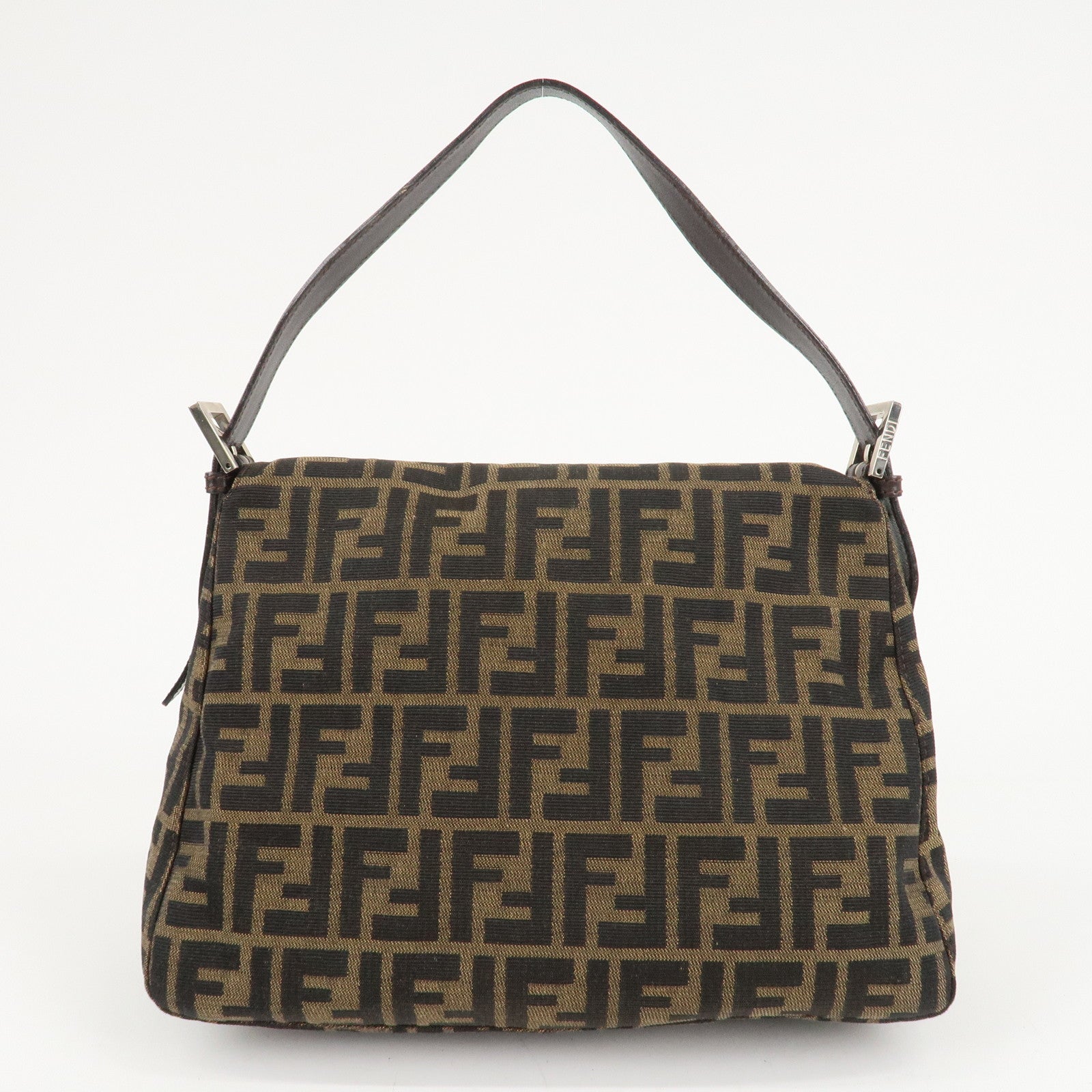FENDI Zucca Mamma Baguette Vinyl Leather Shoulder Bag 26325 Used
