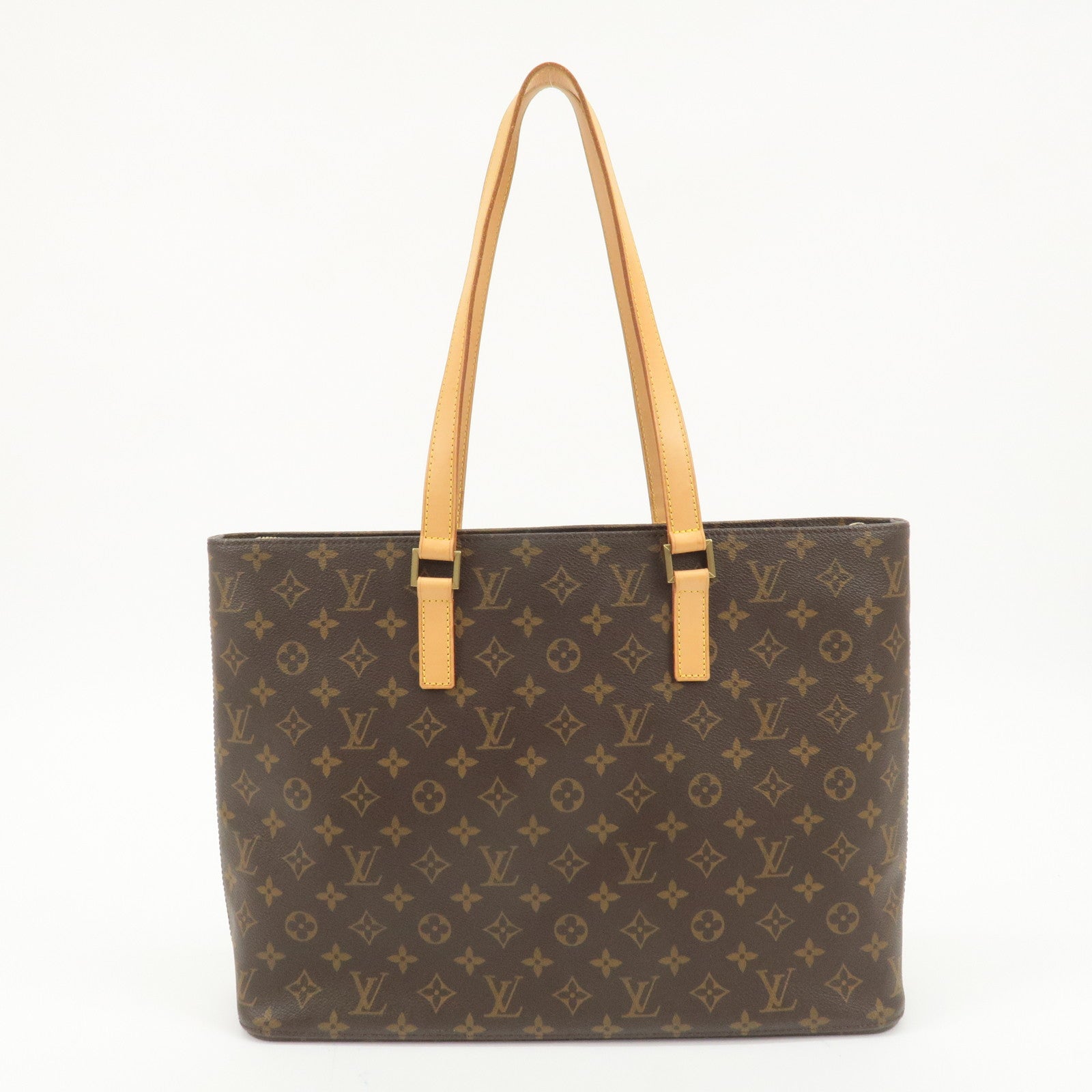 Louis Vuitton Monogram Luco Tote Bag Hand Bag Brown M51155 Used
