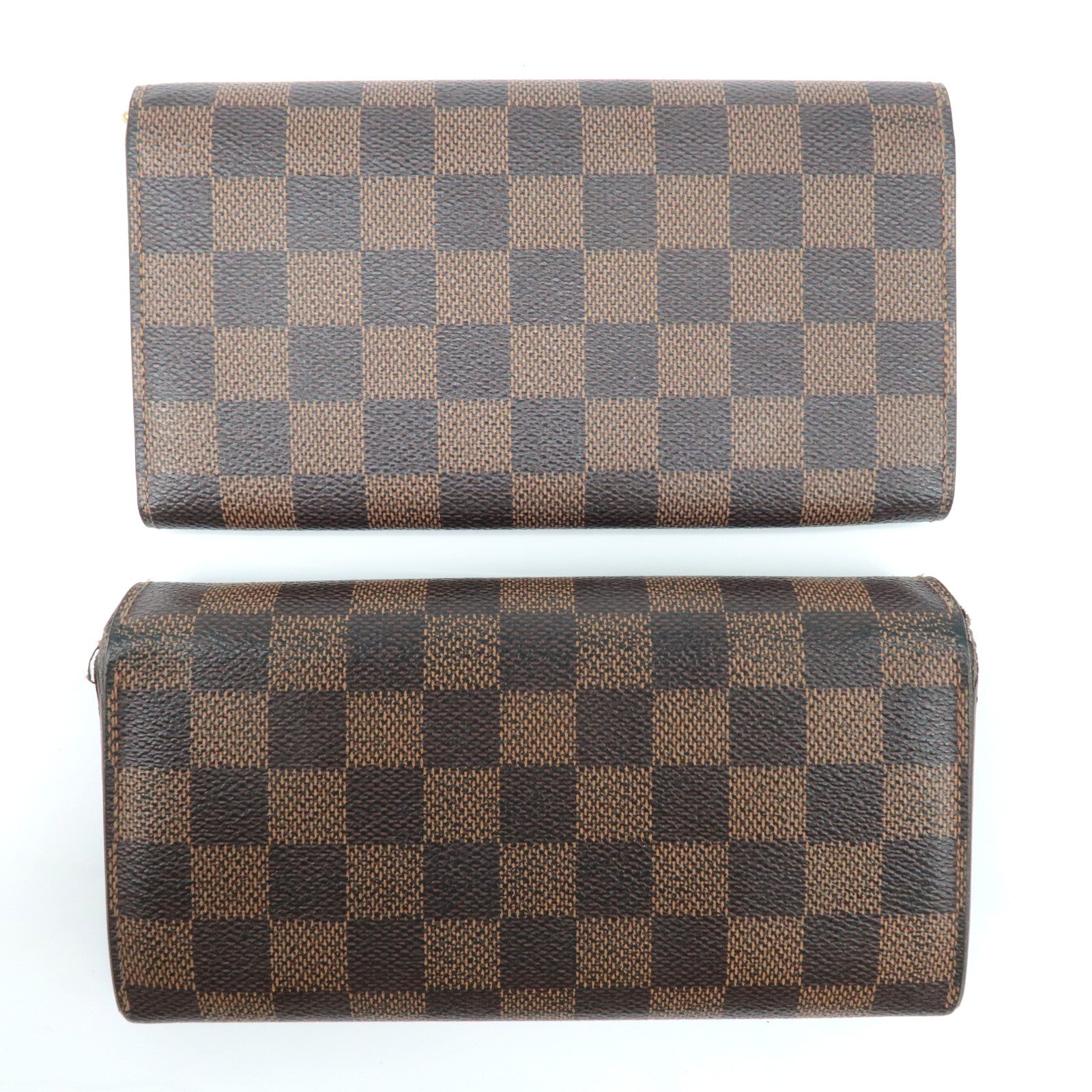 Louis Vuitton Damier Set of 2 Long Wallet N61734 Used