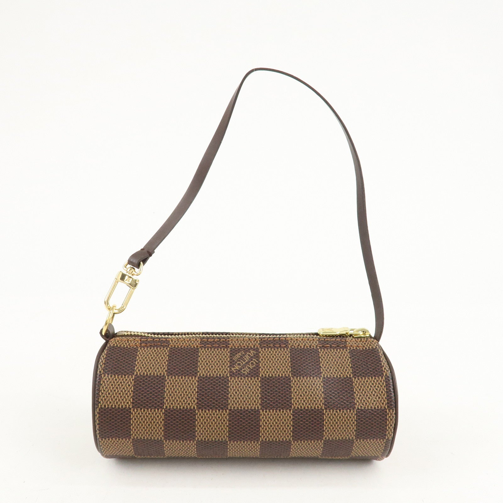 Louis Vuitton Damier Ebene Mini Pouch for Papillon Bag Brown Used