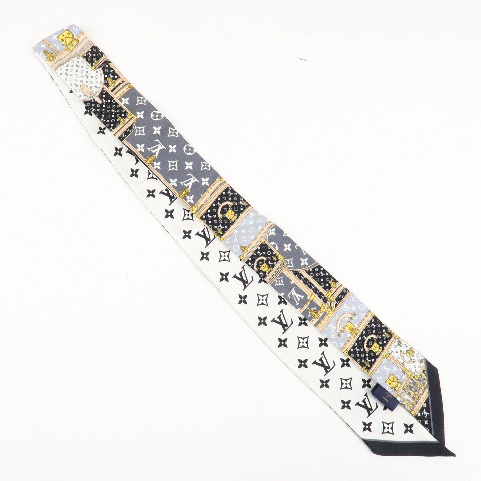 Louis Vuitton Bandeau BB Let's Go 100% Silk Scarf Twilly M76442 Used