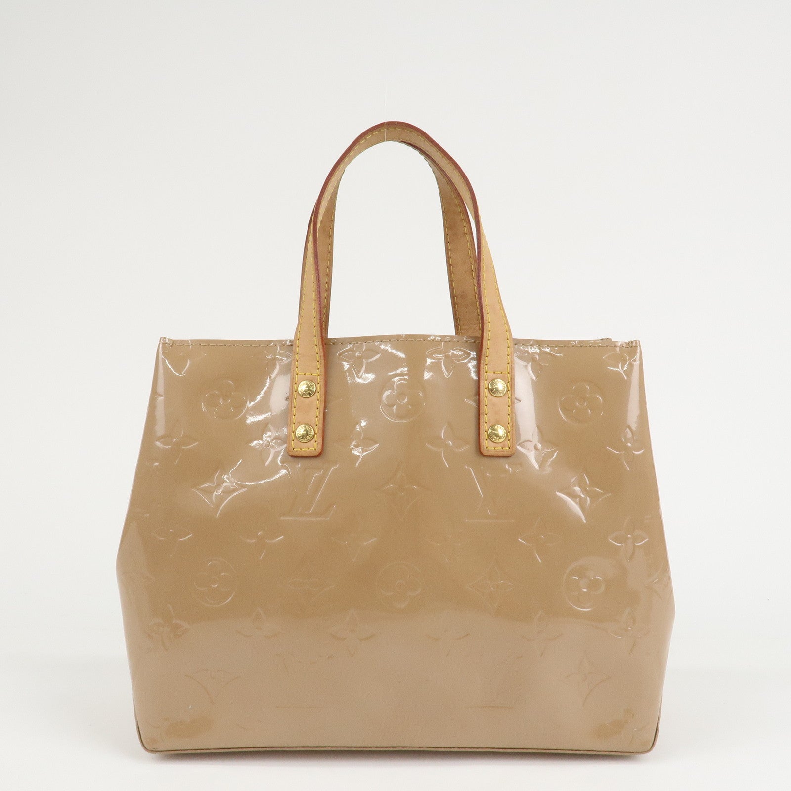 Louis Vuitton Monogram Vernis Lead PM Hand Bag Noisette M91334 Used