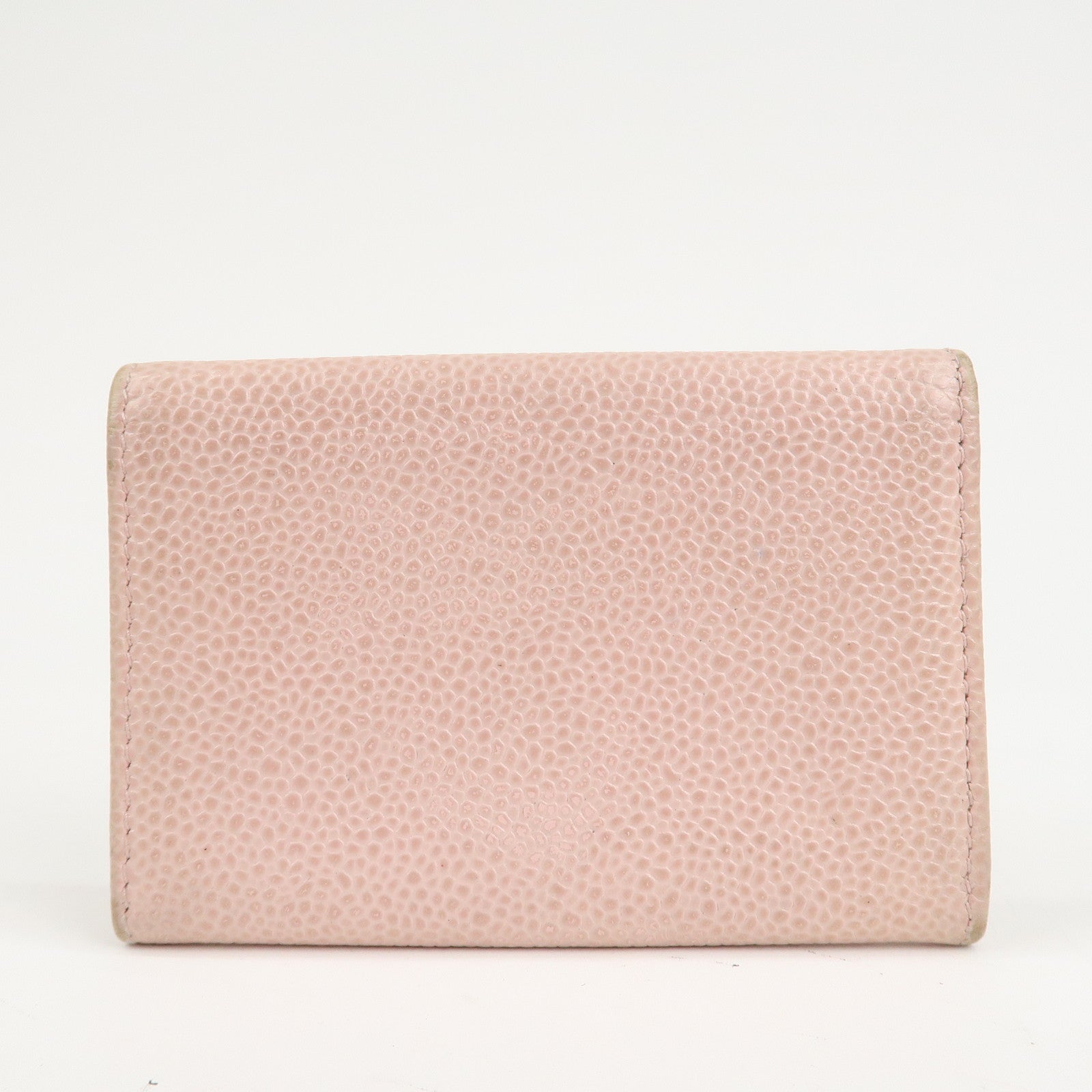 CHANEL COCO Mark Caviar Skin Card Case Card Holder Pink A50074 Used
