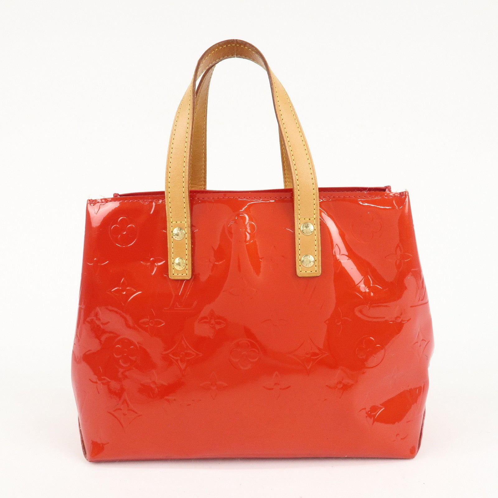 Louis Vuitton Monogram Vernis Lead PM Hand Bag M91088 Rouge Used