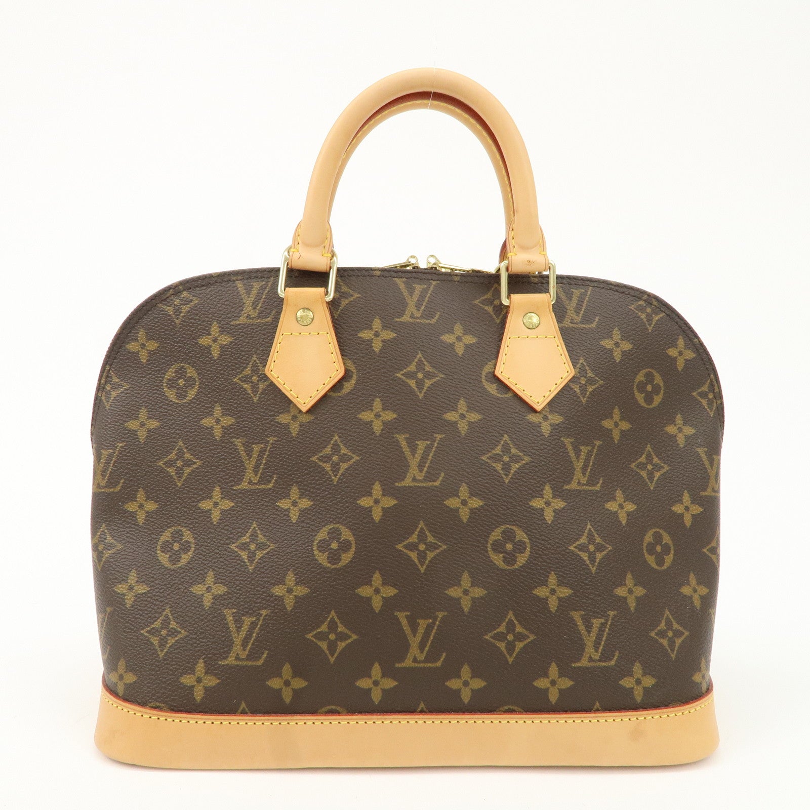 Louis Vuitton Monogram Alma Hand Bag Brown M51130 Used