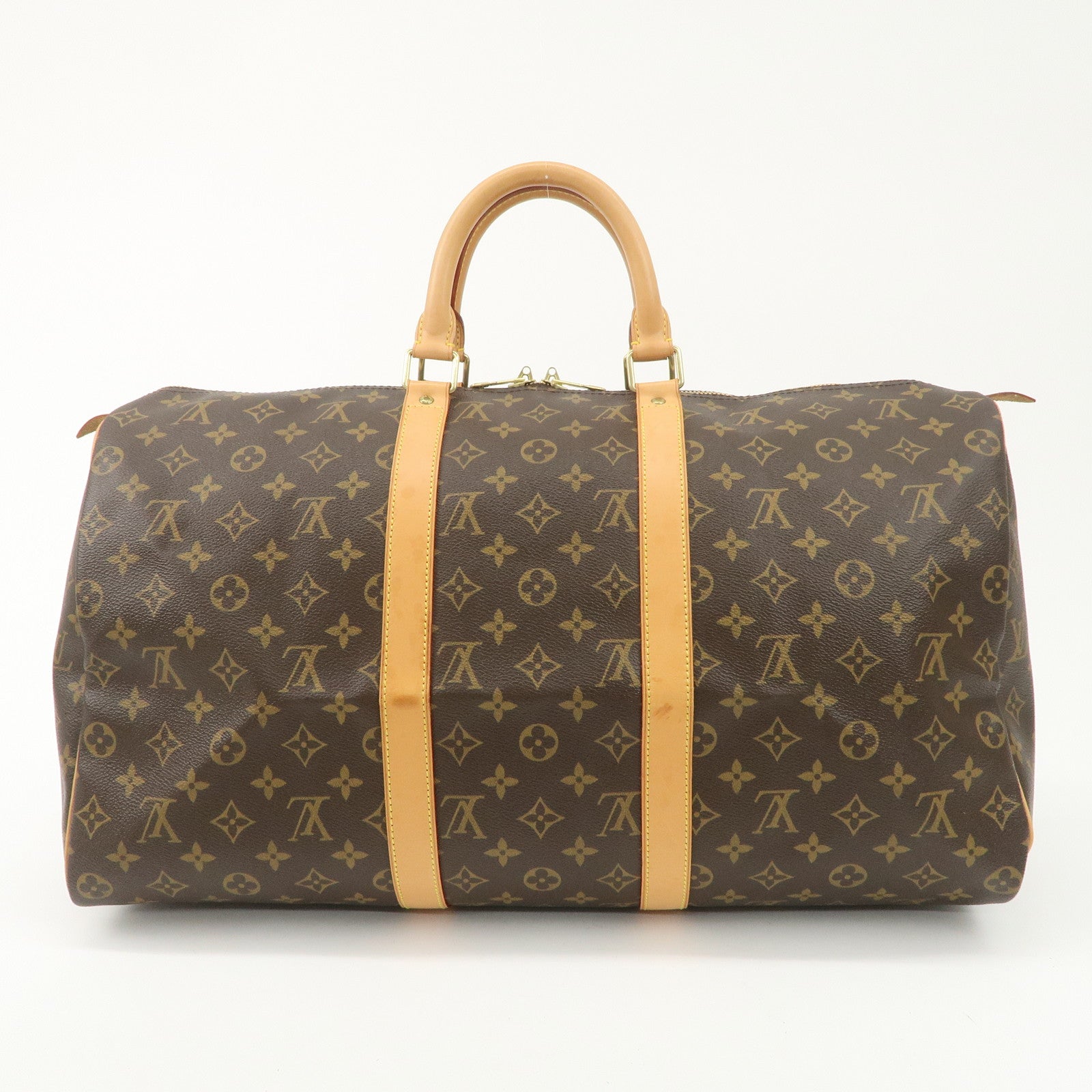 Louis Vuitton Monogram Keep All 50 Boston Bag Brown M41426 Used