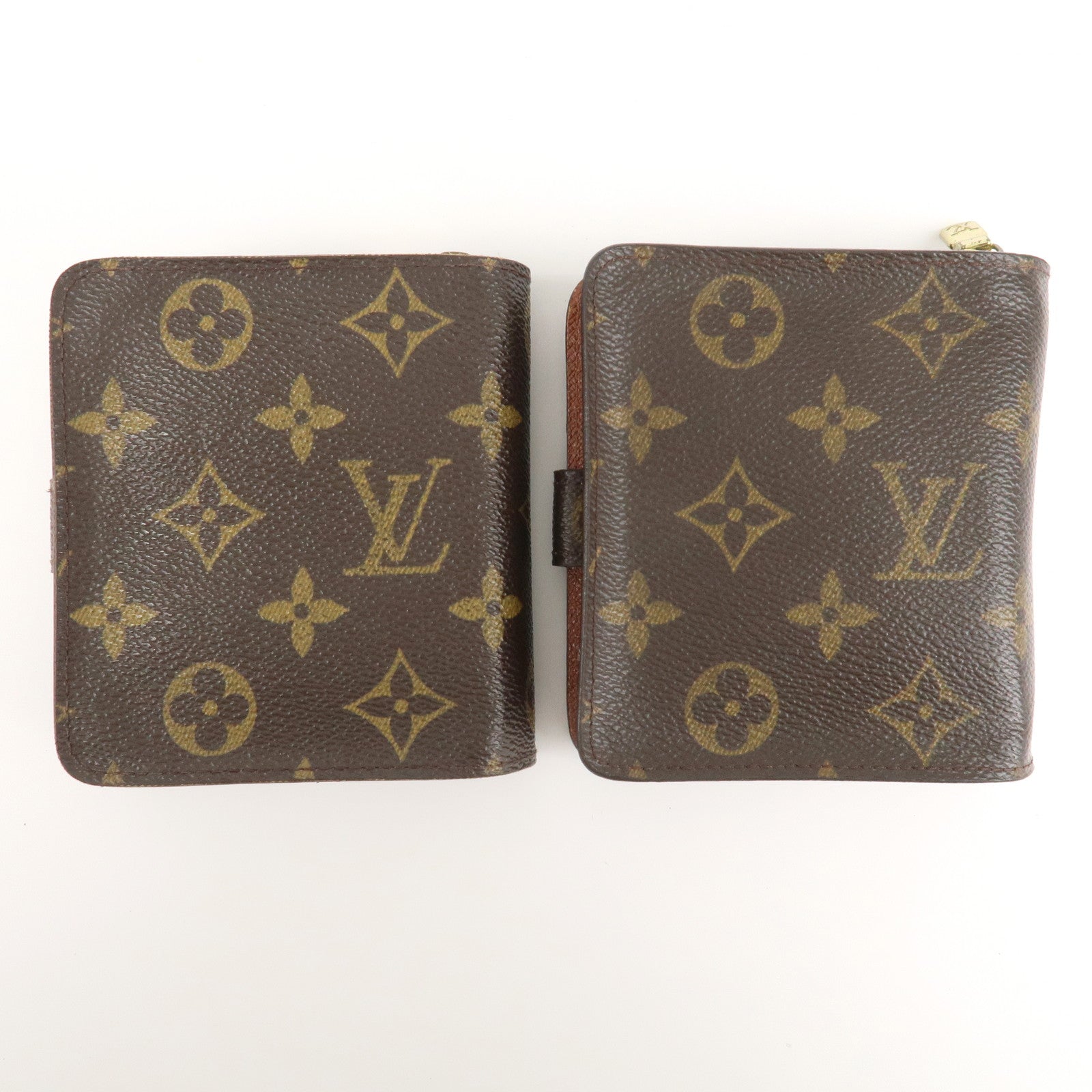 Louis Vuitton Set of 2 Monogram Compact Zip M61667 Used