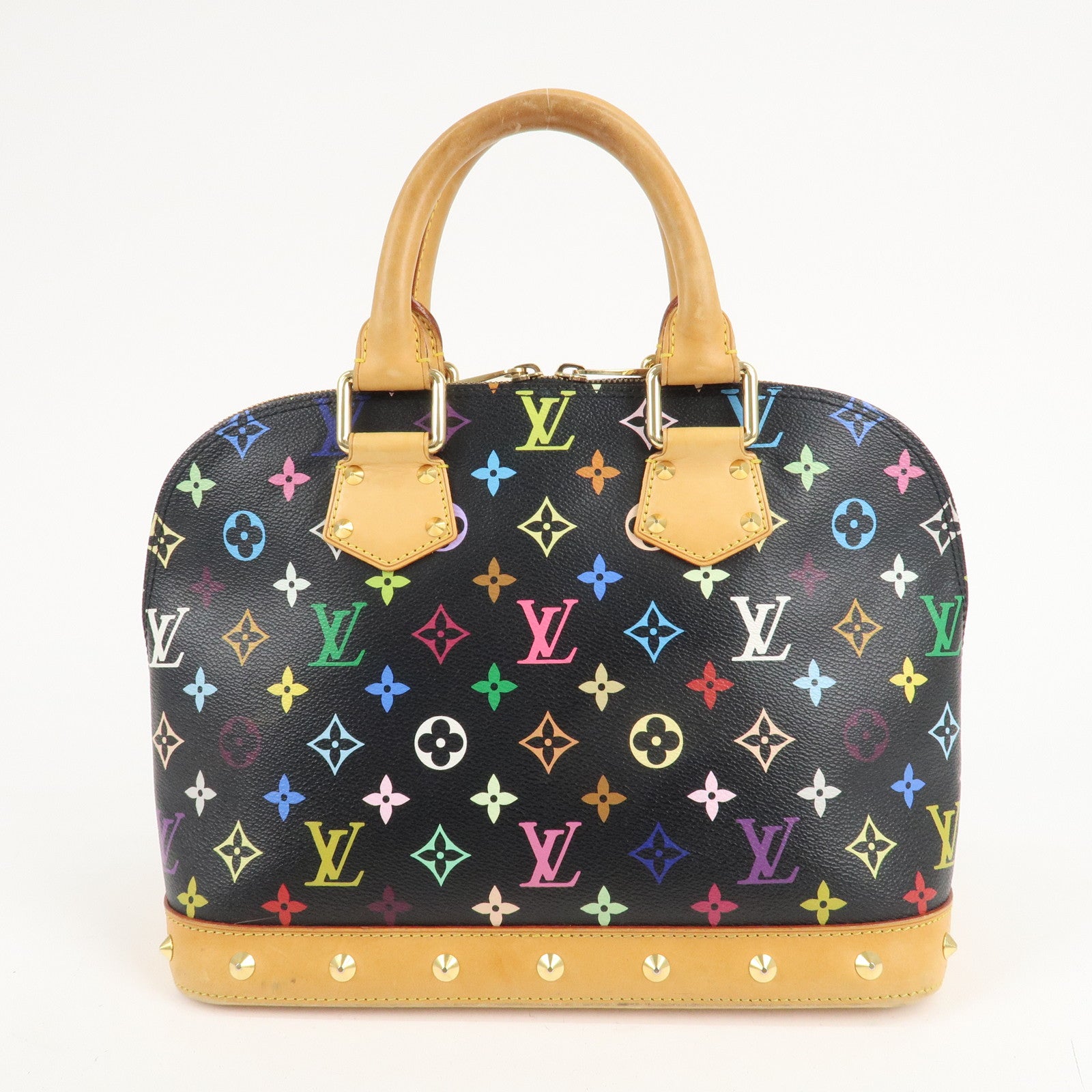 Louis Vuitton Monogram Multicolor Alma Hand Bag Noir M92646 Used