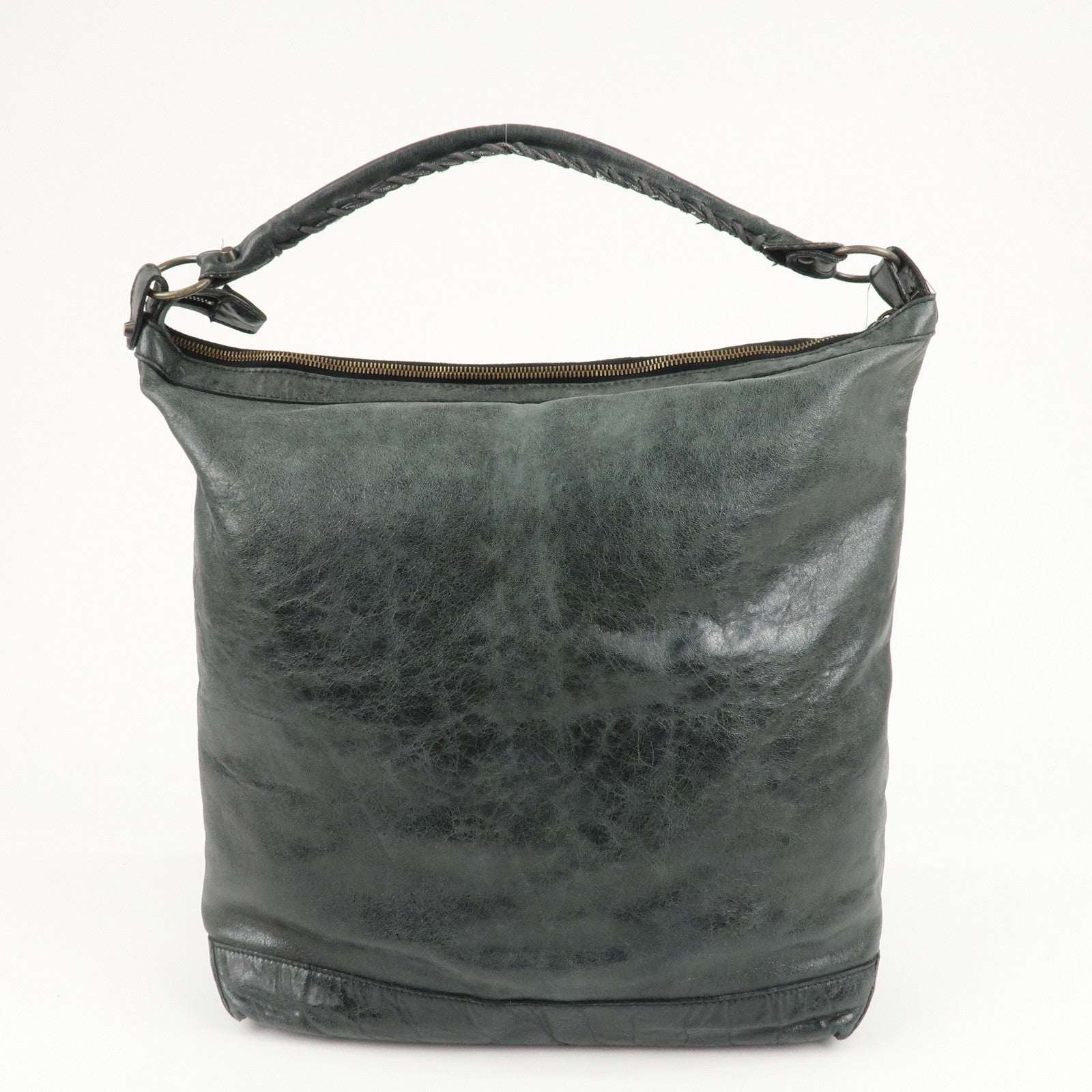 BALENCIAGA The Day Leather Shoulder Bag Black 140442 Used