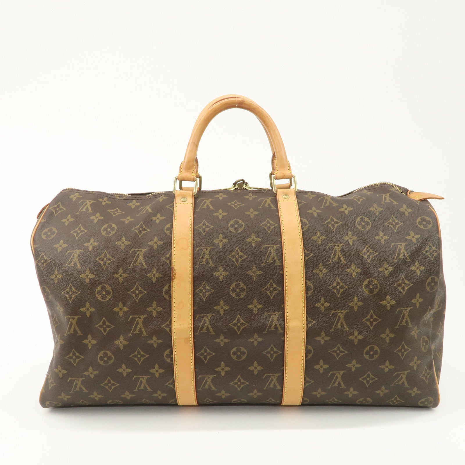 Louis Vuitton Monogram Keep All 50 Bag Boston Bag Brown M41426 Used