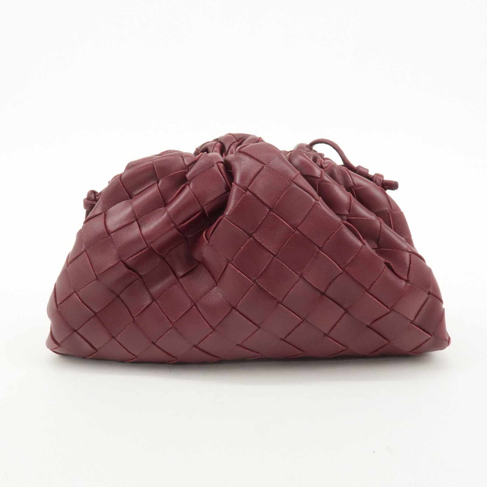 BOTTEGA VENETA Intrecciato Leather Mini Pouch Shoulder Bag Used