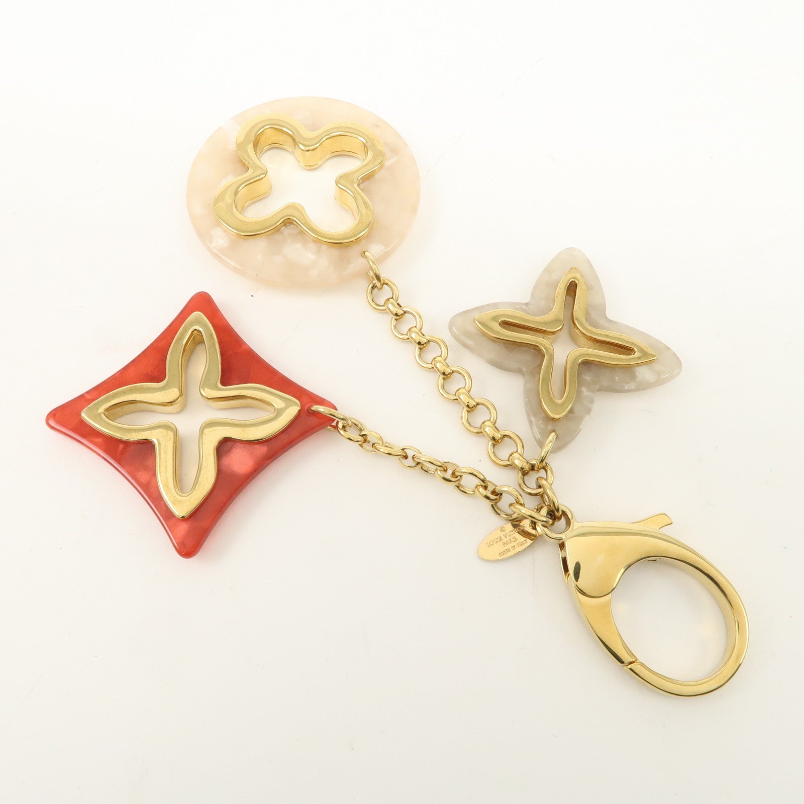 Louis Vuitton Bijoux Sac Insolence Bag Charm Gold Pink Red M67947 Used
