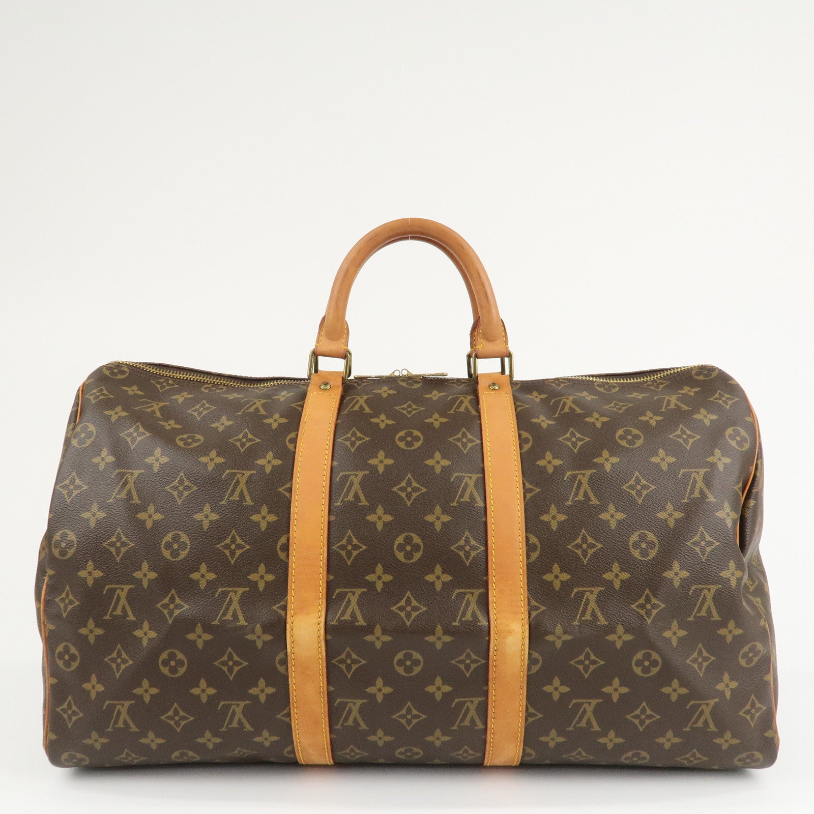 Louis Vuitton Monogram Keep All 50 Boston Bag Brown M41426 Used