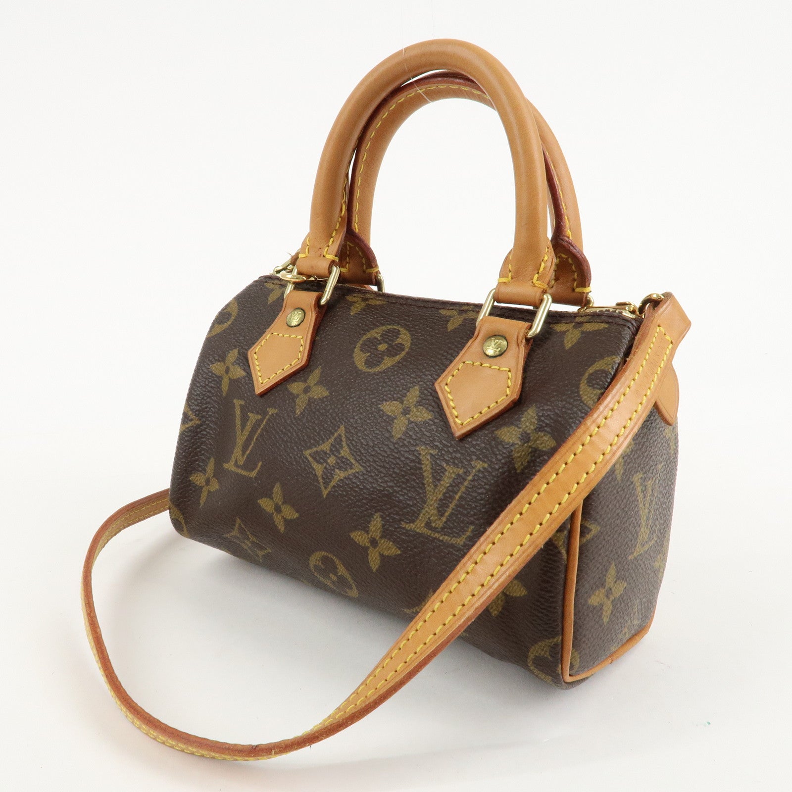 Louis Vuitton Monogram Mini Speedy & Strap M41534 J00145 Used