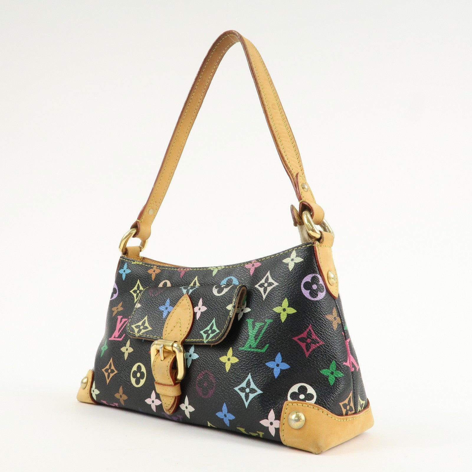 Louis Vuitton Monogram Multicolor Eliza Shoulder Bag M40099 Black Used